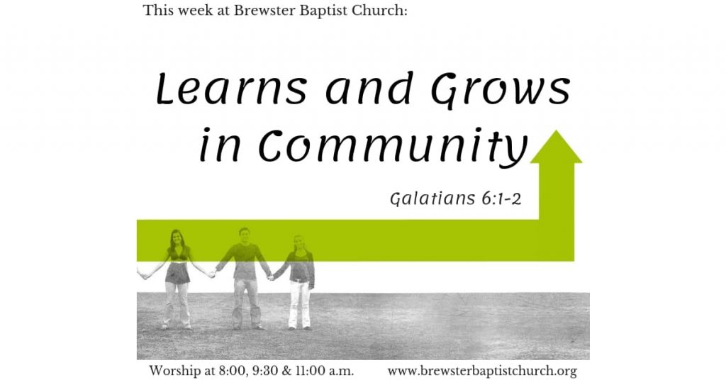 Text about learning and growing in community