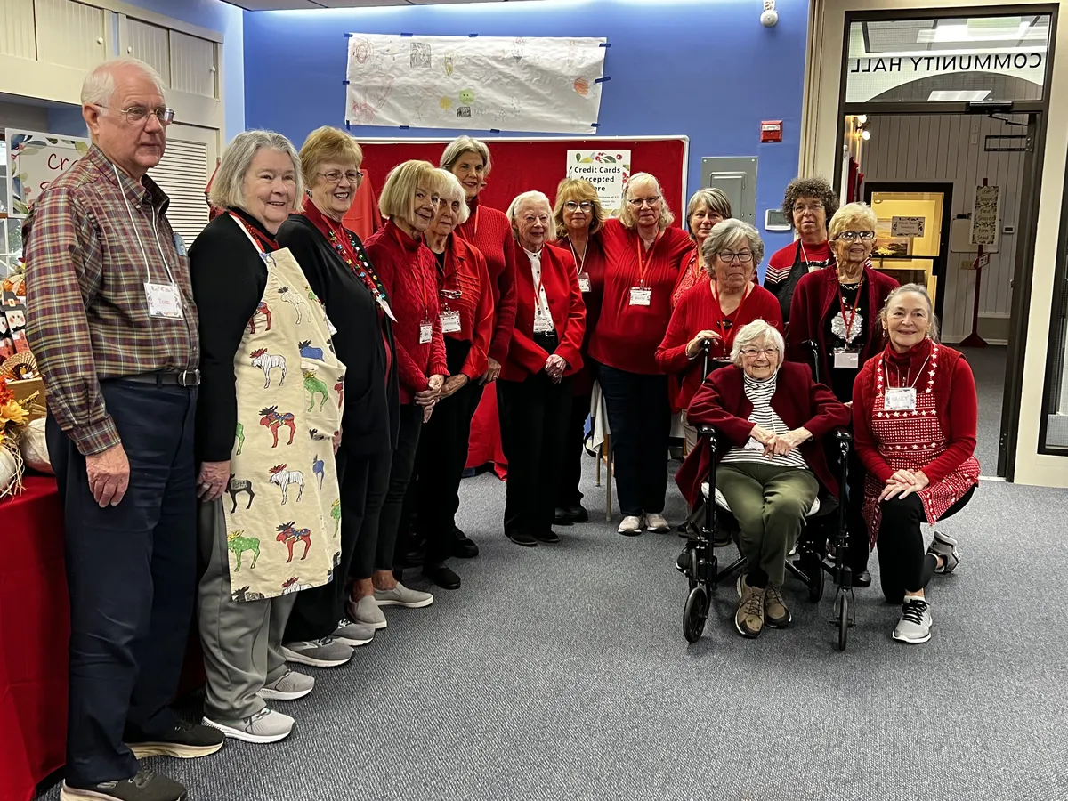 Volunteers at the Holiday Fair