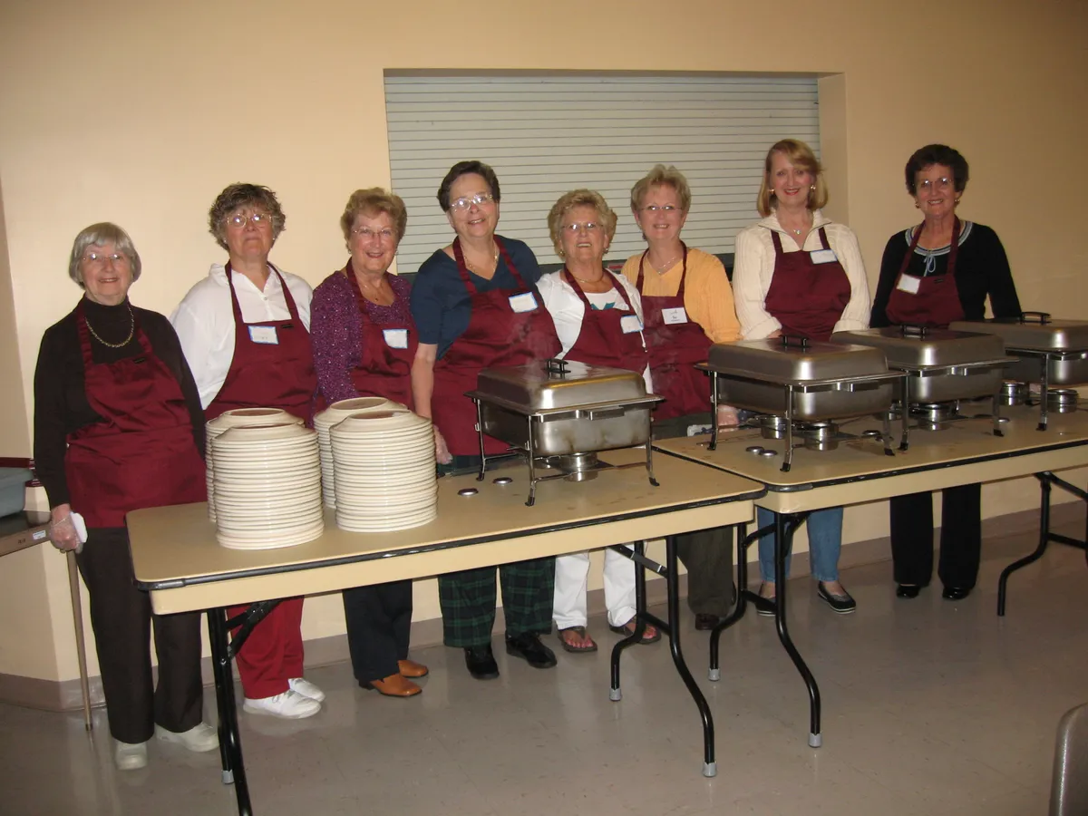 Volunteers at the 2010 Harvest Dinner.