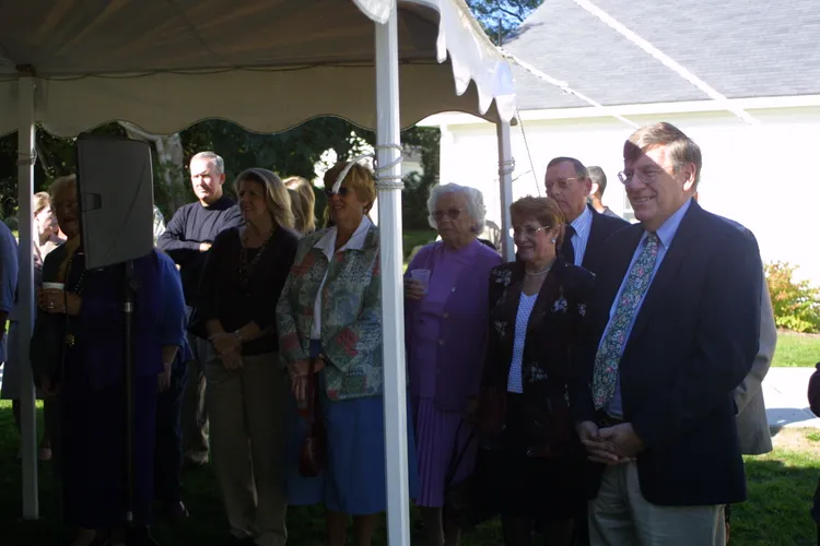 Bill and others at the mortgage burning ceremony